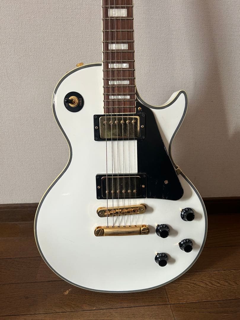 Burny ホワイトレスポールタイプエレキギター