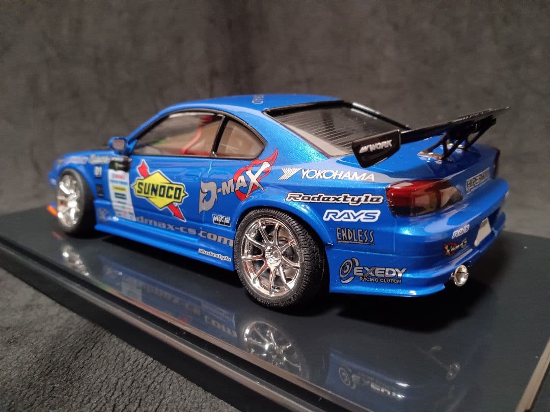 1/24 ニッサン S15 シルビア D-MAX プラモデル 完成品 ケース付