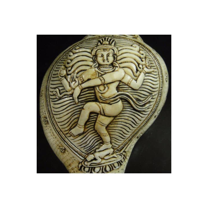 ◇チベット密教法具 法螺貝（シャンカ）ナタラージャ（ダンシングシヴァ）1