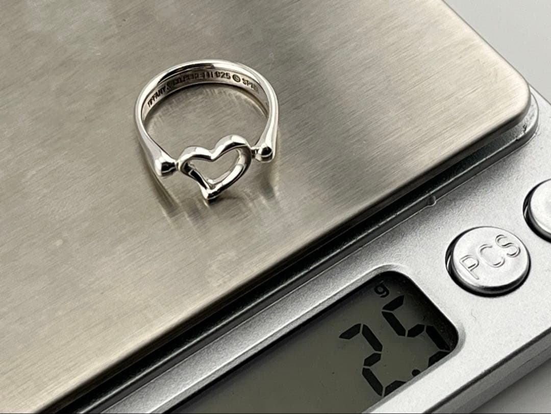 c948 美品　ティファニー　オープンハート　リング　シルバー925 約8.5号
