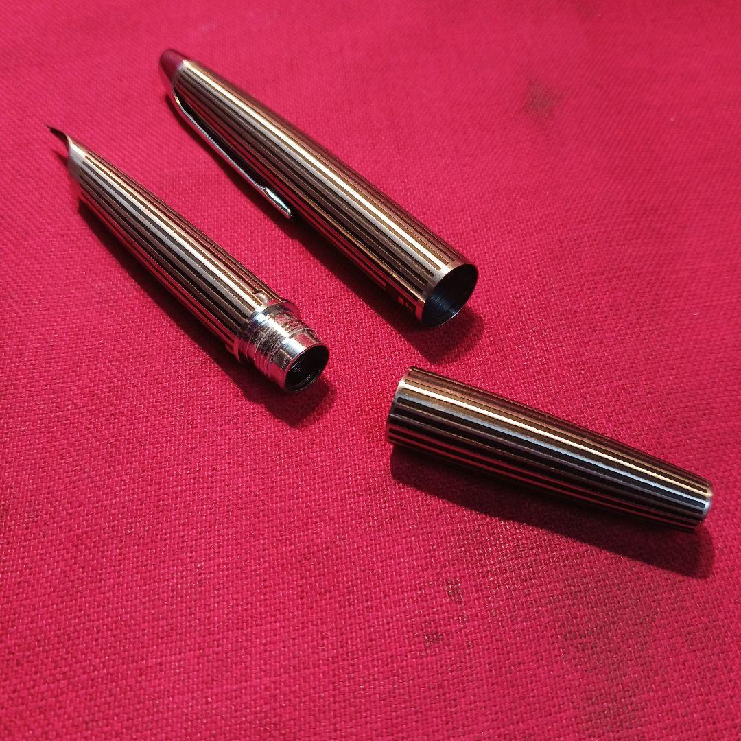 旧タイプ　パイロット ミュー万年筆　ストライプ