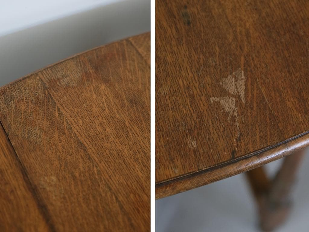 英国アンティーク木製ゲートレッグテーブル/ダイニング机バタフライ(89-64)