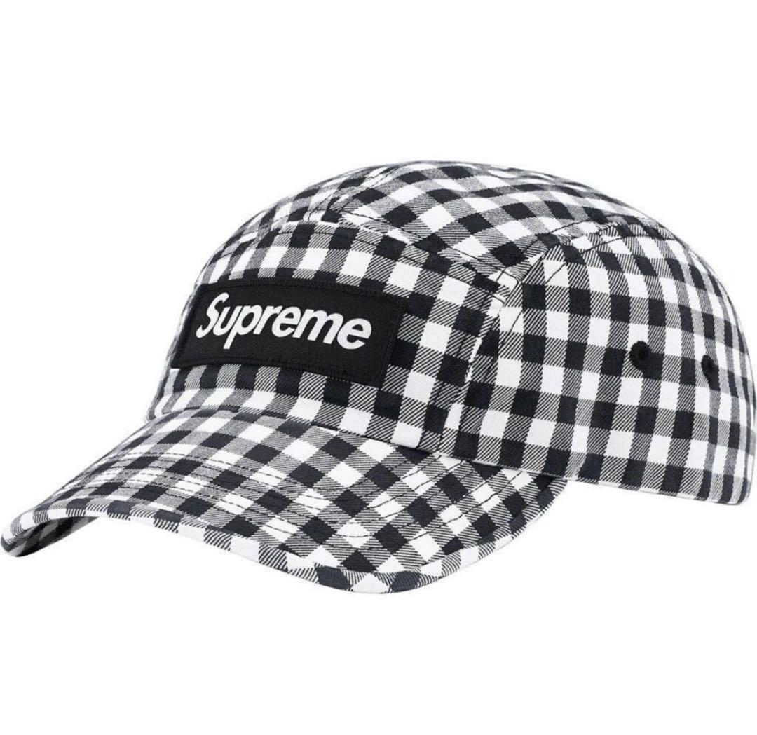 supreme ギンガムチェック キャップ - メルカリ