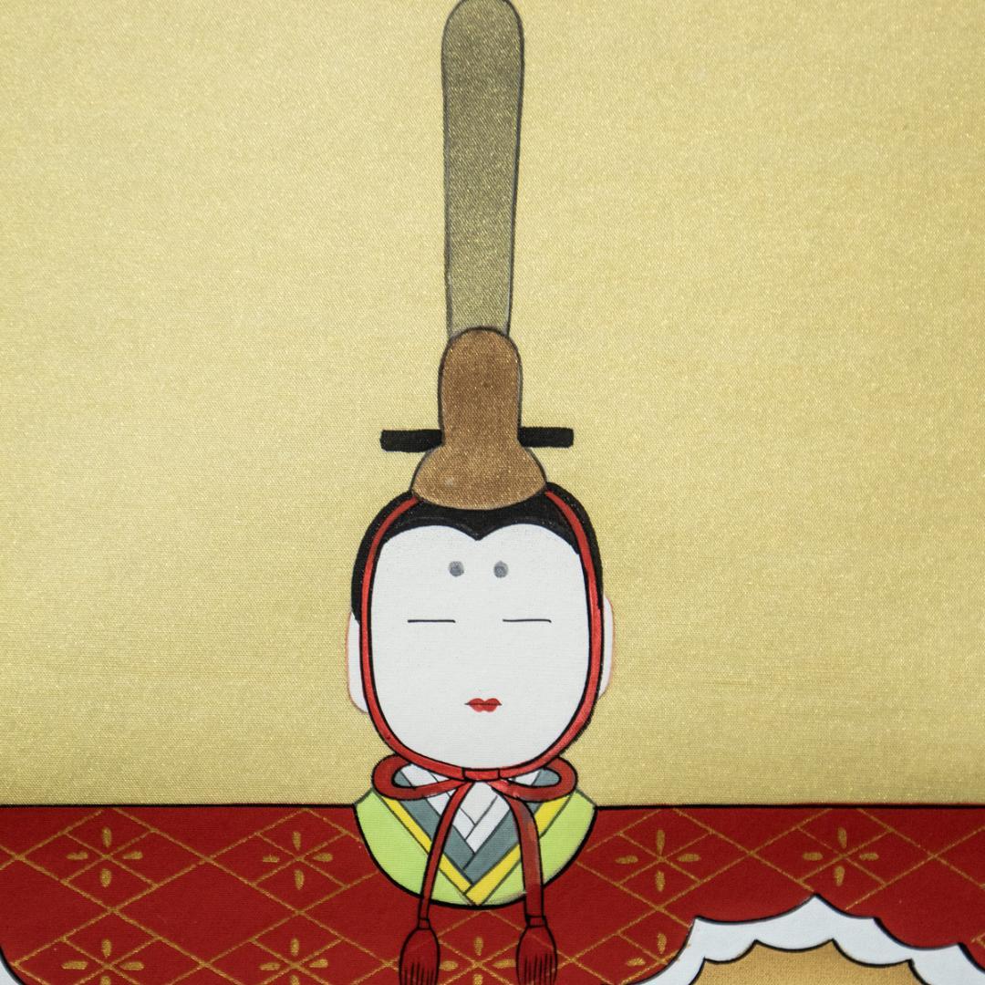 掛軸-1451 村山静苑 立雛 日本画家 桃の節句