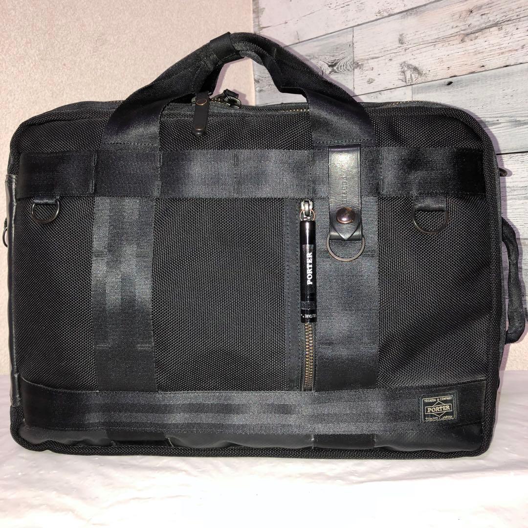 極美品✨ポーター ヒート ビジネスバッグ 3way A4可 マグライト ブラック