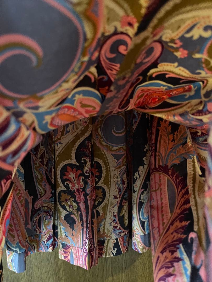 レア★マーガレットハウエル★ペイズリープリーツスカート Ⅲ L