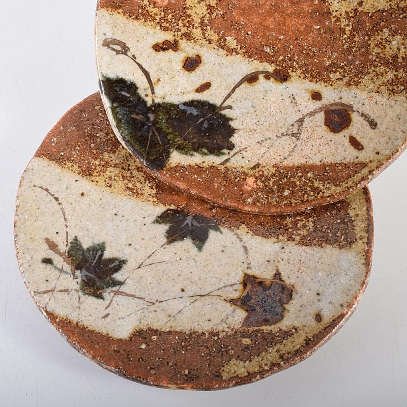 和食器 廣永陶苑 草花文 銘々皿 五客 共箱 二点まとめ