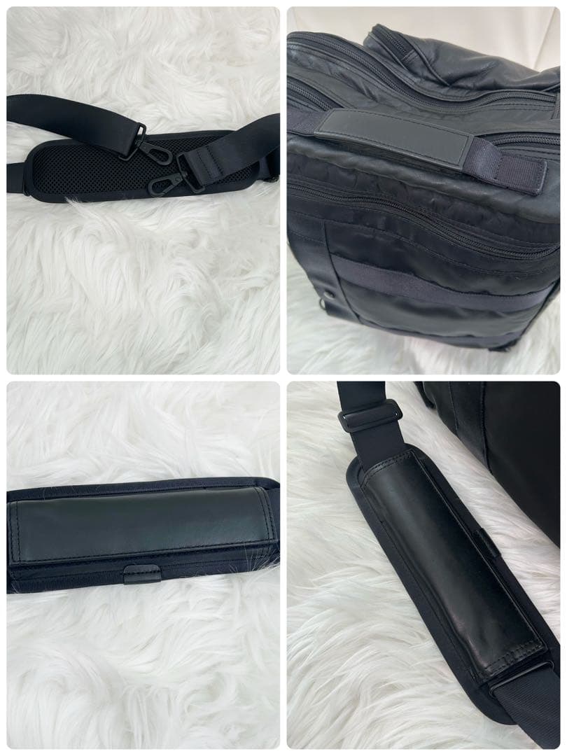 PORTER TIME BLACK 3WAY BRIEFCASEショルダー2層