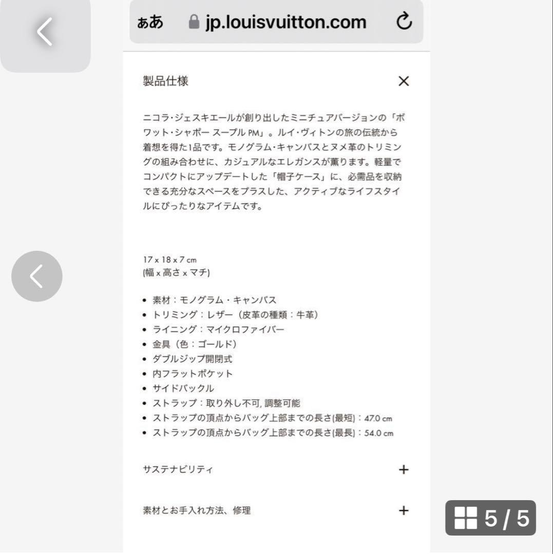 ルイ•ヴィトン[LOUIS VUITTON]ボワット•シャポースープルPM