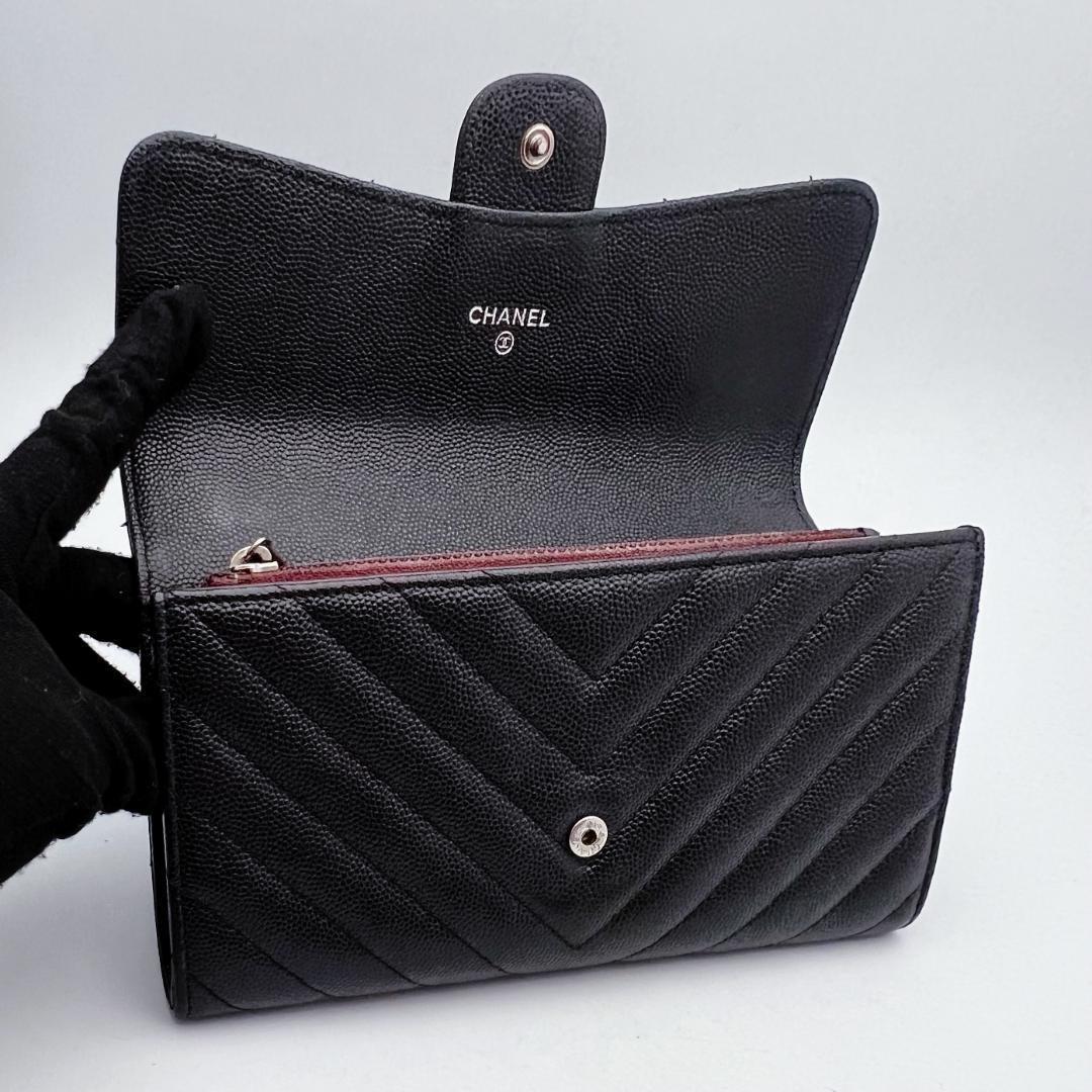 開運財布！新品未使用 シャネル シェブロン Vステッチ 財布 正規品保証