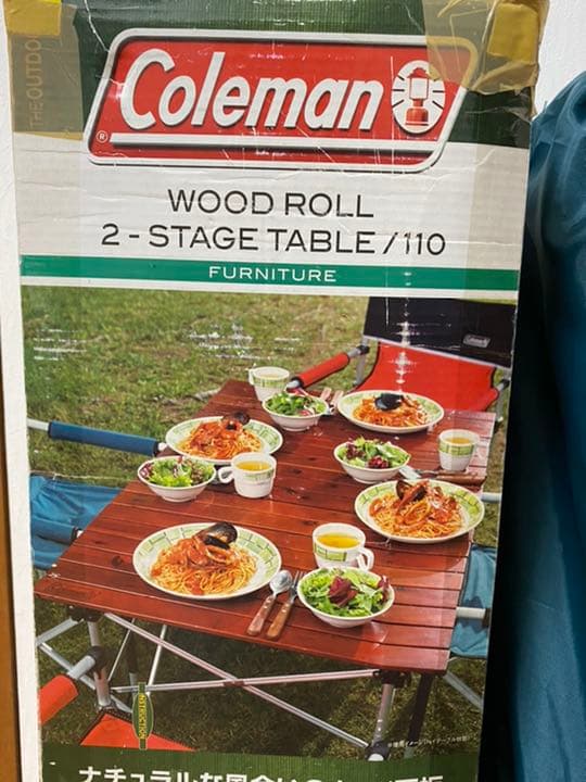 コールマン ナチュラルウッドロールテーブル110 値下げ済み ナチュラル
