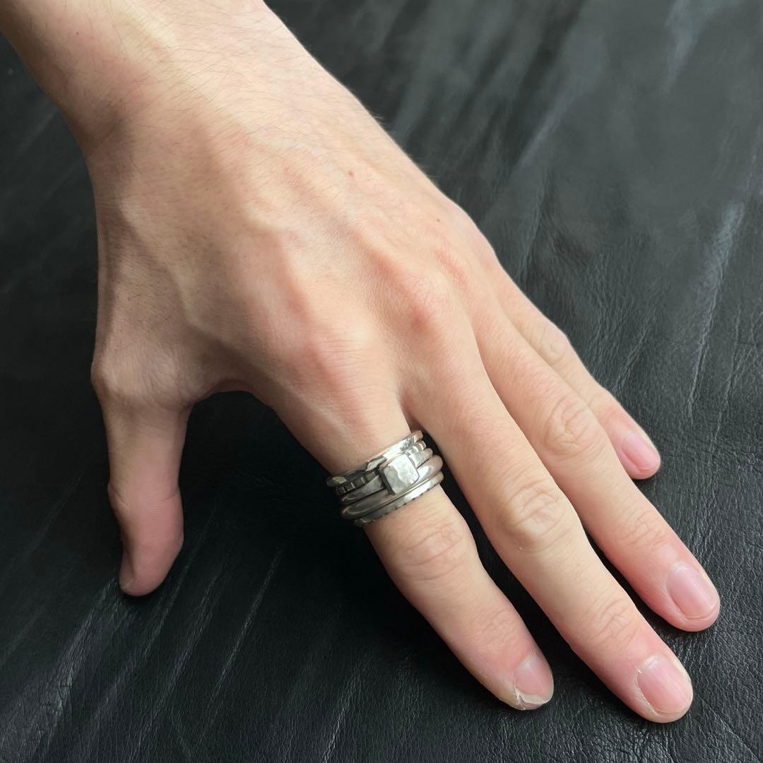 フランス　スターリング　シルバー　リング　セット　ヴィンテージ　ユーロ　ST0