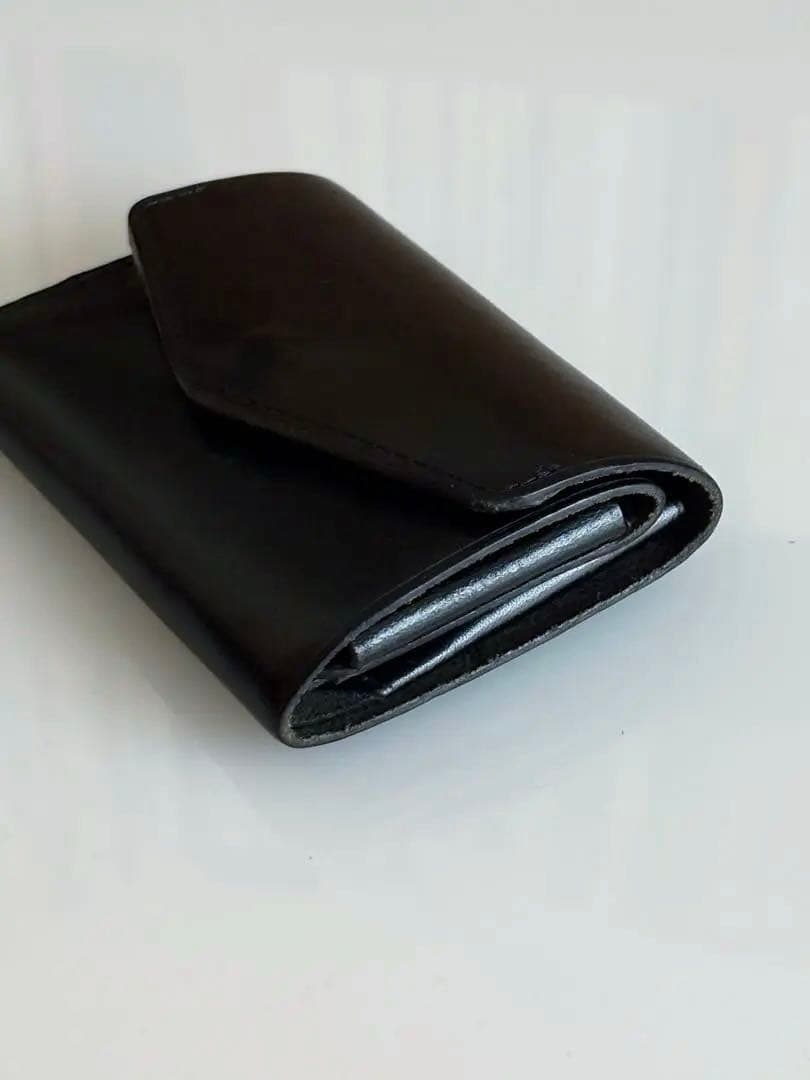 ORIONIS ブラックミニ財布(Compact Trifold Wallet)