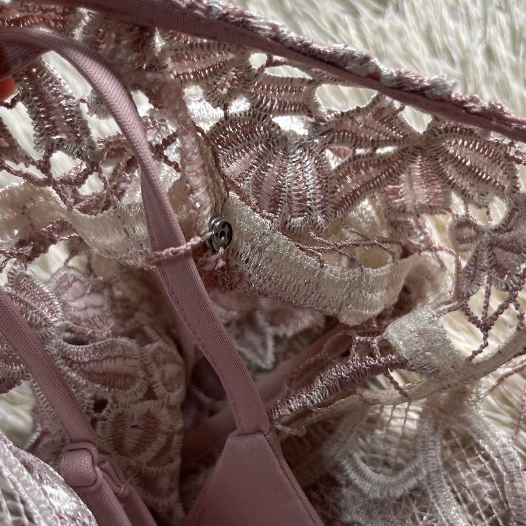 英国発 PHASE EIGHT 大きめ 清楚ピンク 刺繍ワンピース 美品 LL Phase