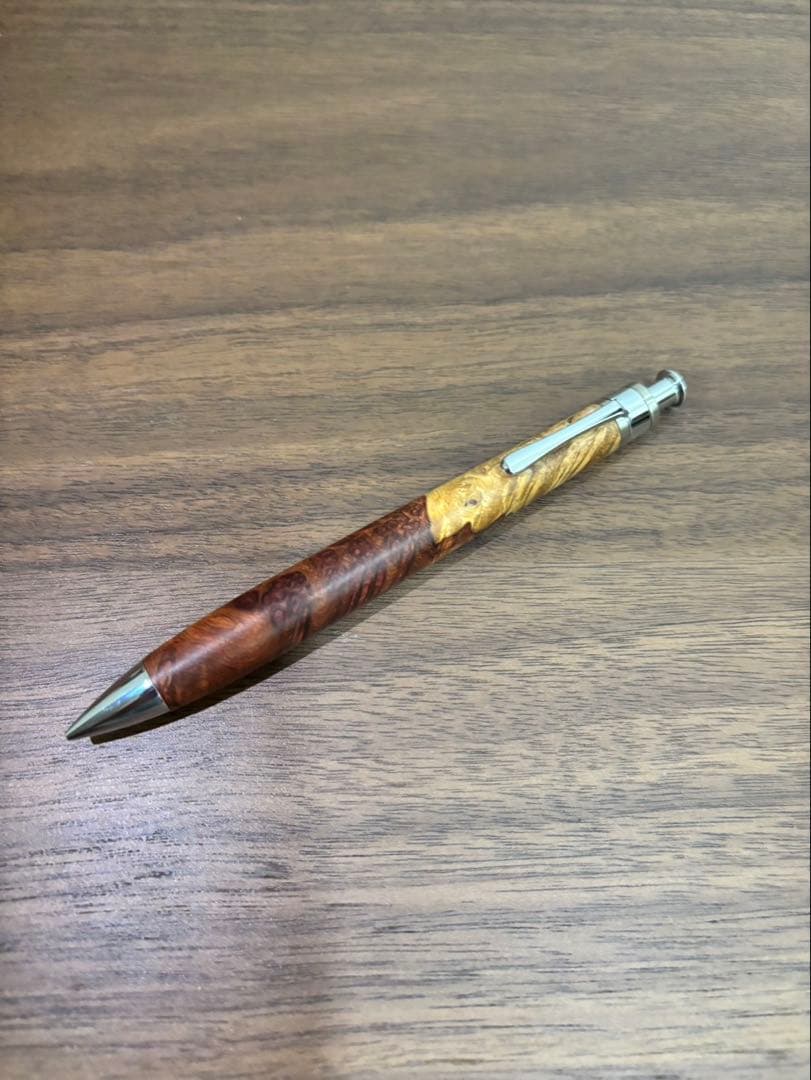 工房楔　花梨紅白(こぶ杢) シャープペンシル　0.5ミリ