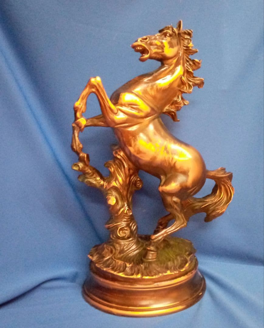 ブロンズ製 馬 約35cm 楽天市場】馬 置物 ブロンズの通販 ブロンズ製馬の