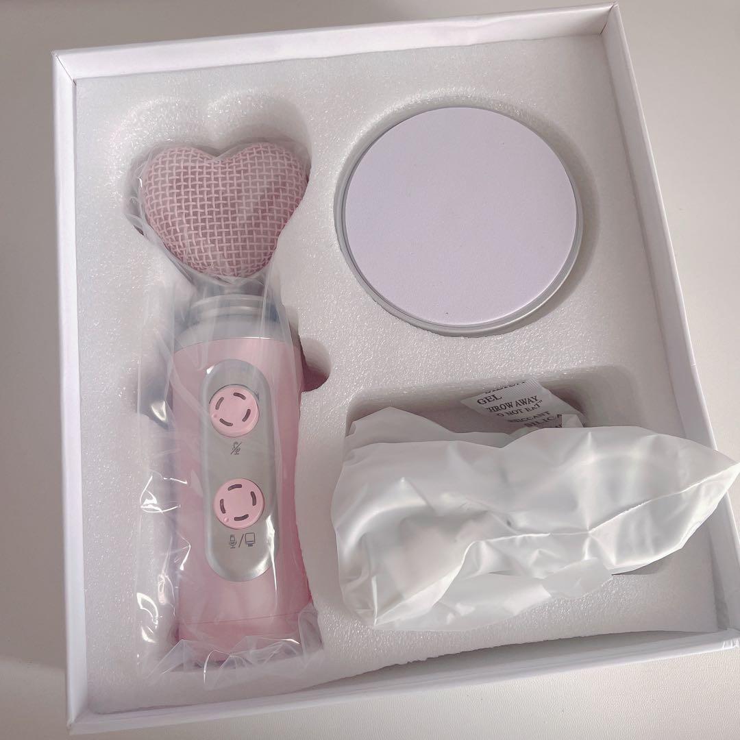 新品 ピンク ハートのデスクトップ コンデンサーマイク