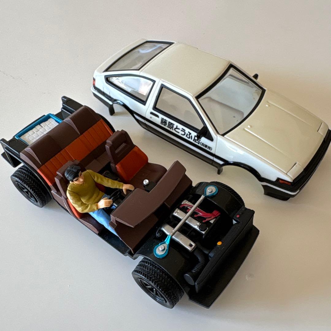 頭文字D 藤原とうふ店　プロジェクトD トヨタ AE86 ミニカー 2台セット