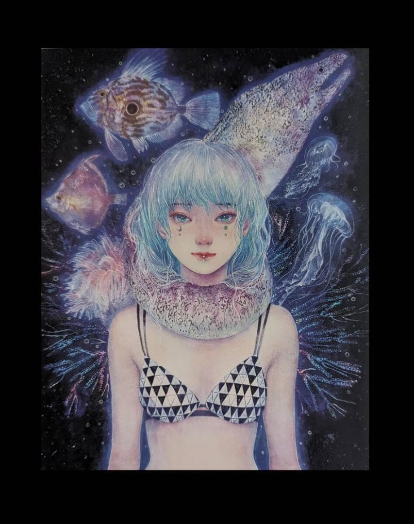 山下千里、「paraiso」、希少画集・額装画、日本製・新品額縁にて額装致します