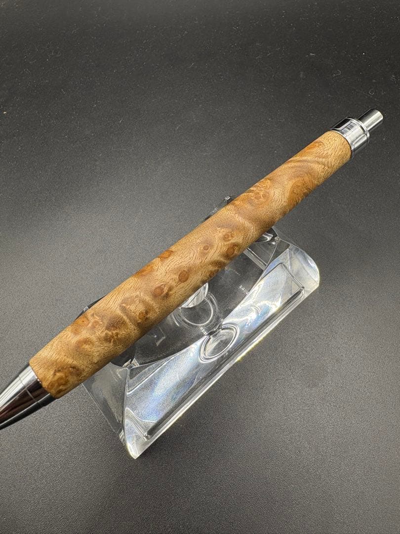 あ*き様 526超極上　マーブルウッド　瘤杢　木軸シャーペン　ボールペン