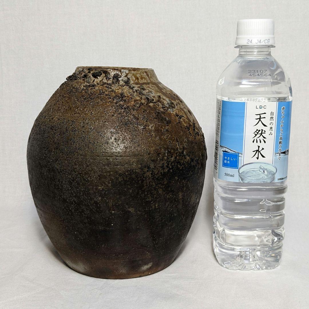 岡山県重要無形文化財 浦上善次 備前焼 壷花入 共箱 花瓶 壺 工芸品