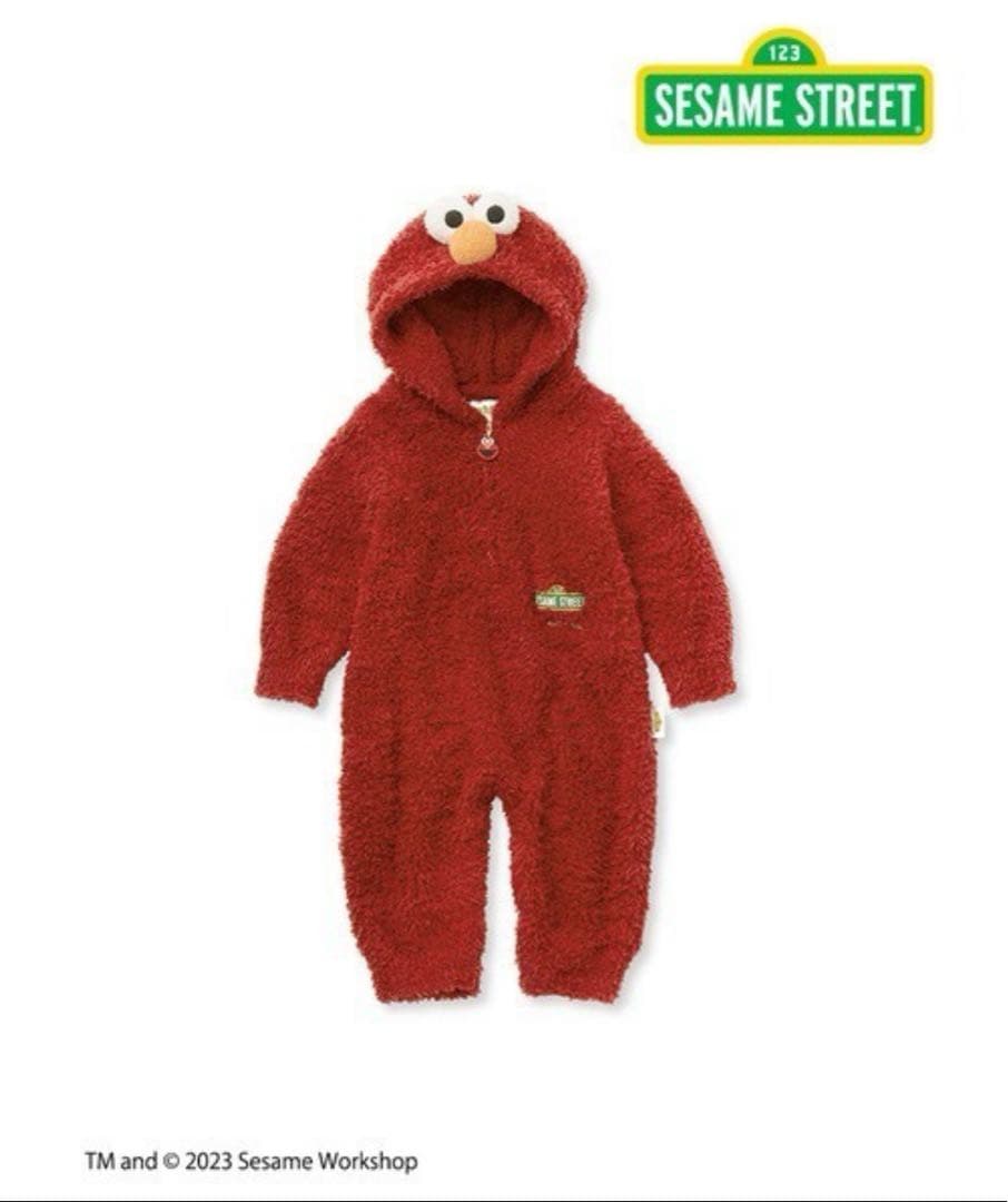 新品ジェラピケセサミストリートエルモロンパース80