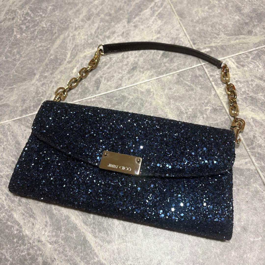 ⭐︎JIMMY CHOO⭐︎ 2way スパンコール クラッチバッグ　ワンショルダー