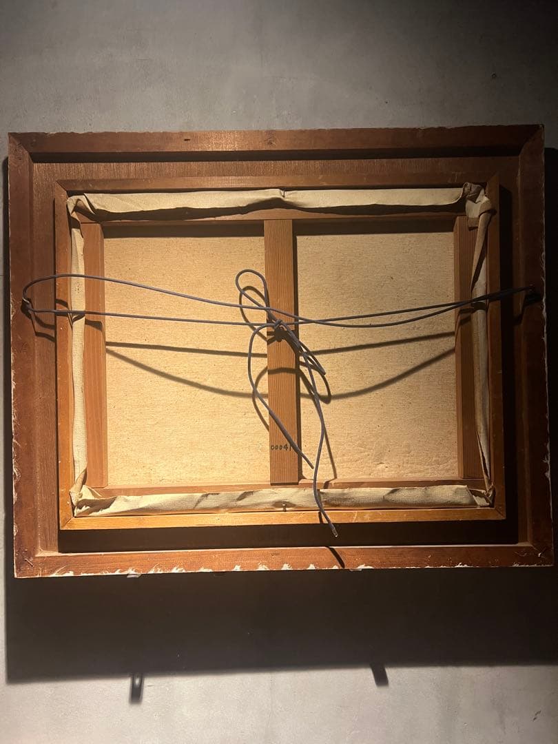 vintage 　【港の風景 】油彩画