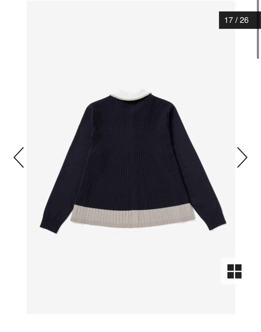 FRED PERRY 長袖ポロシャツ ネイビー/ホワイト