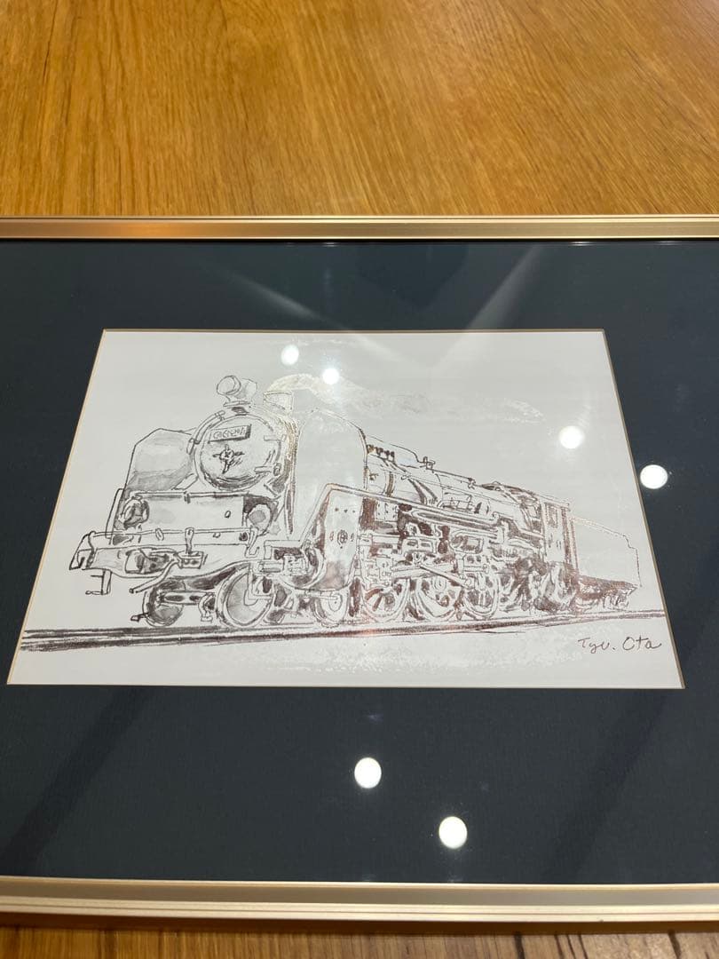 SＬ蒸気機関車 イラスト フレーム付き