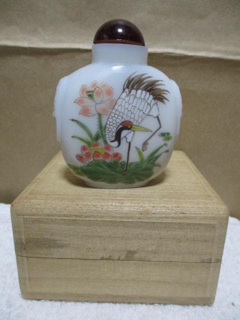 中国 清朝 乾隆ガラス 鼻煙壷 古月軒 O36-1