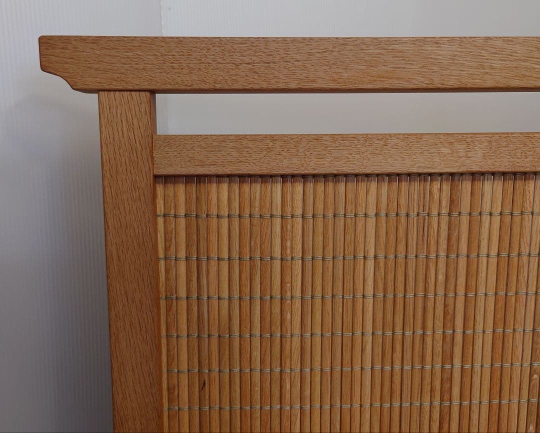 シンプル衝立間仕切り 全て天然杢楢無垢材 全て 自然オイル手塗り塗装