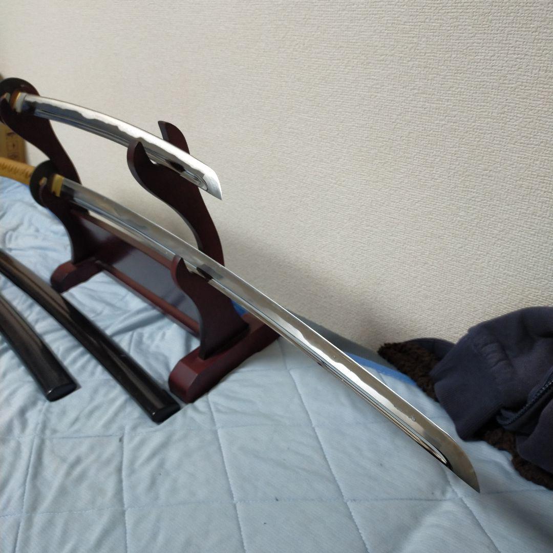 居合刀　模造刀　日本刀　刀剣　樋入り刀身　鉄鍔　鮫皮 　脇差　太刀