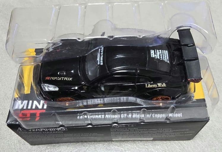 ミニカー MINIGT LBWORKS GT-R BLACK W/COPPER WHEEL