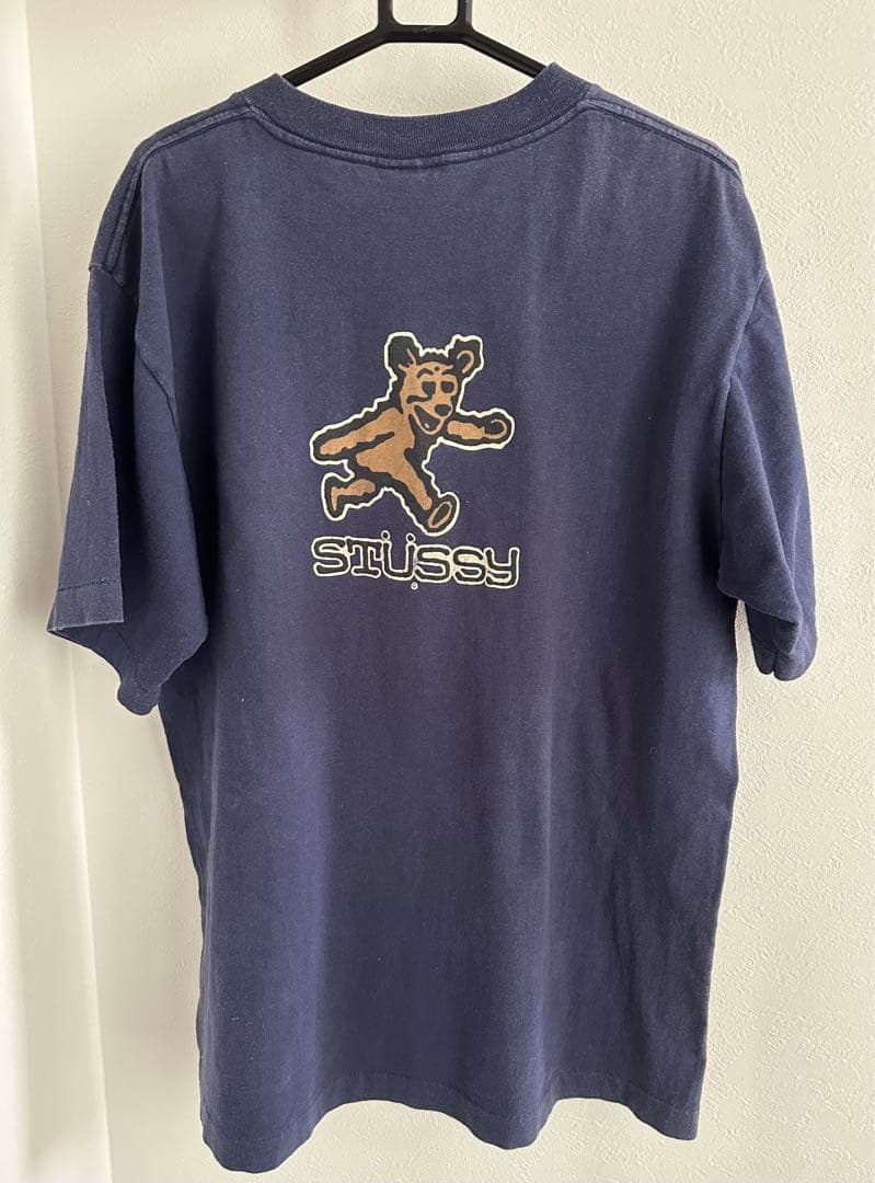 old stussy 80s 黒タグ 半袖Tシャツ bear 低 価格