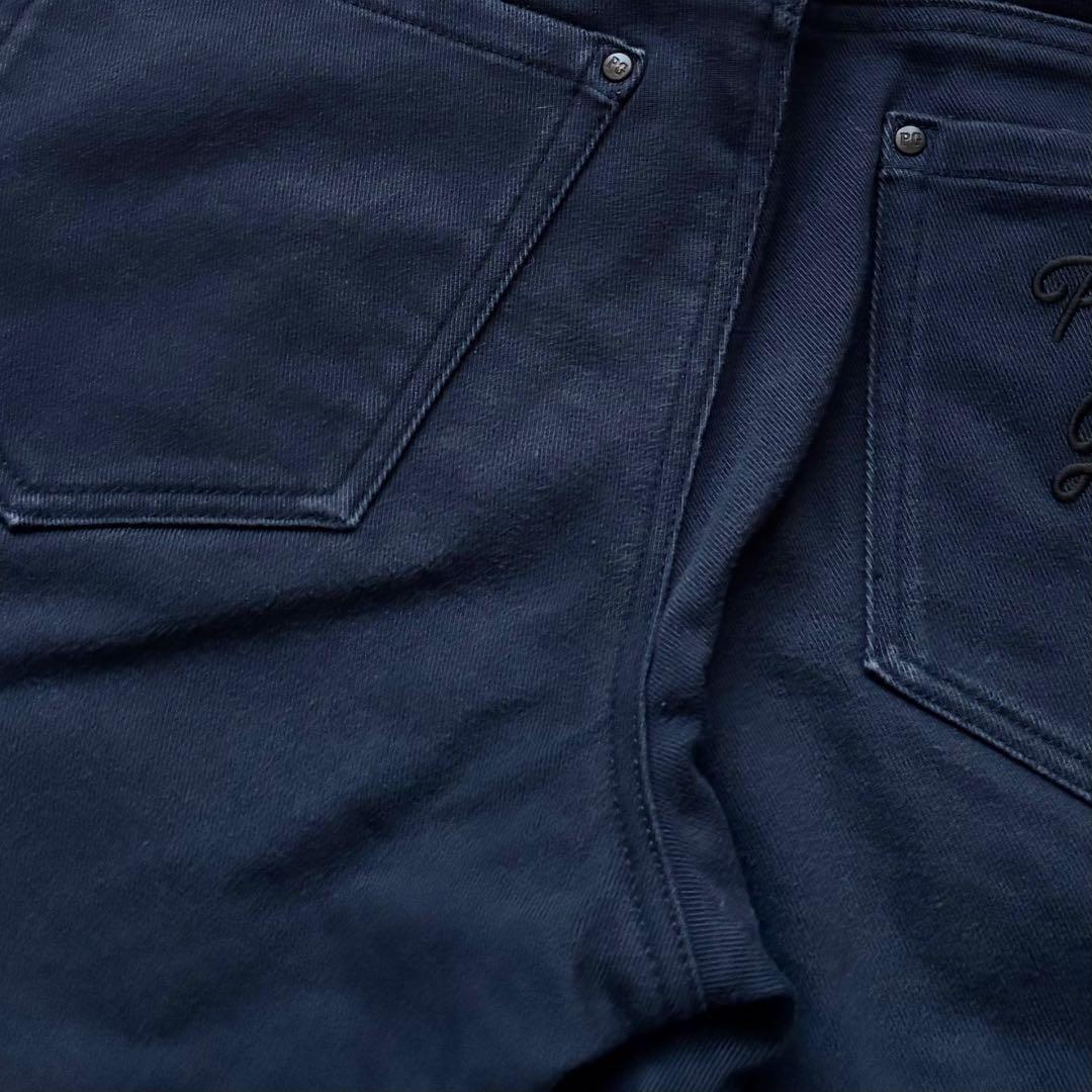 PEARLY GATES ストレッチロングパンツ 裏起毛 星条旗ワッペン 00