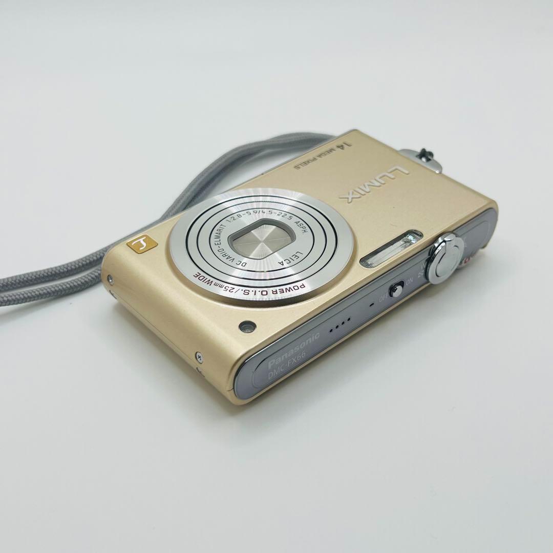 動作品】 LUMIX DMC-FX66 ゴールド コンデジ カメラ