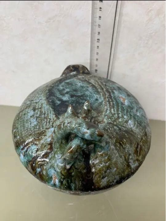 中国漢緑釉鹤文陶器骨董発掘品古美術コレクション唐物アンティーク江戸青磁