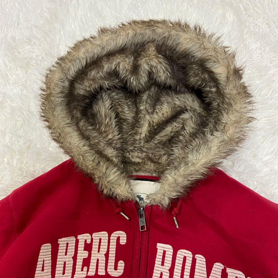 00s アバクロ ファー裏地 フルジップ パーカー シャギーY2K