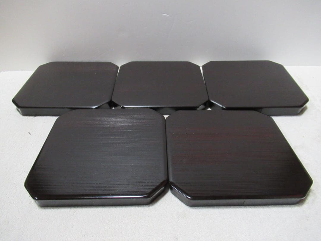 茶懐石道具　縁高重　被蓋X５個　平蓋X1　助田宗明共箱