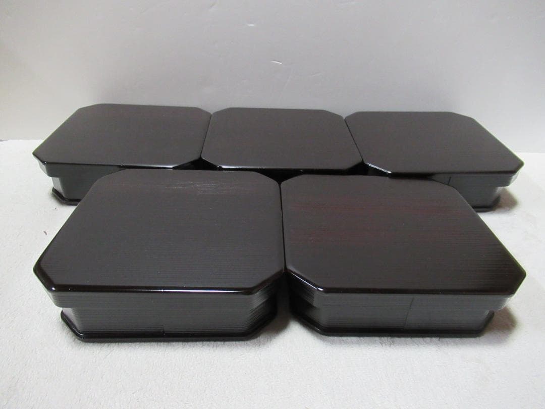 茶懐石道具　縁高重　被蓋X５個　平蓋X1　助田宗明共箱