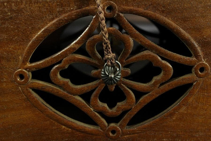 遠州流 桑 七宝透かし 黒柿 茶箱 美品 綺麗寂 時代仕服付(K-A344