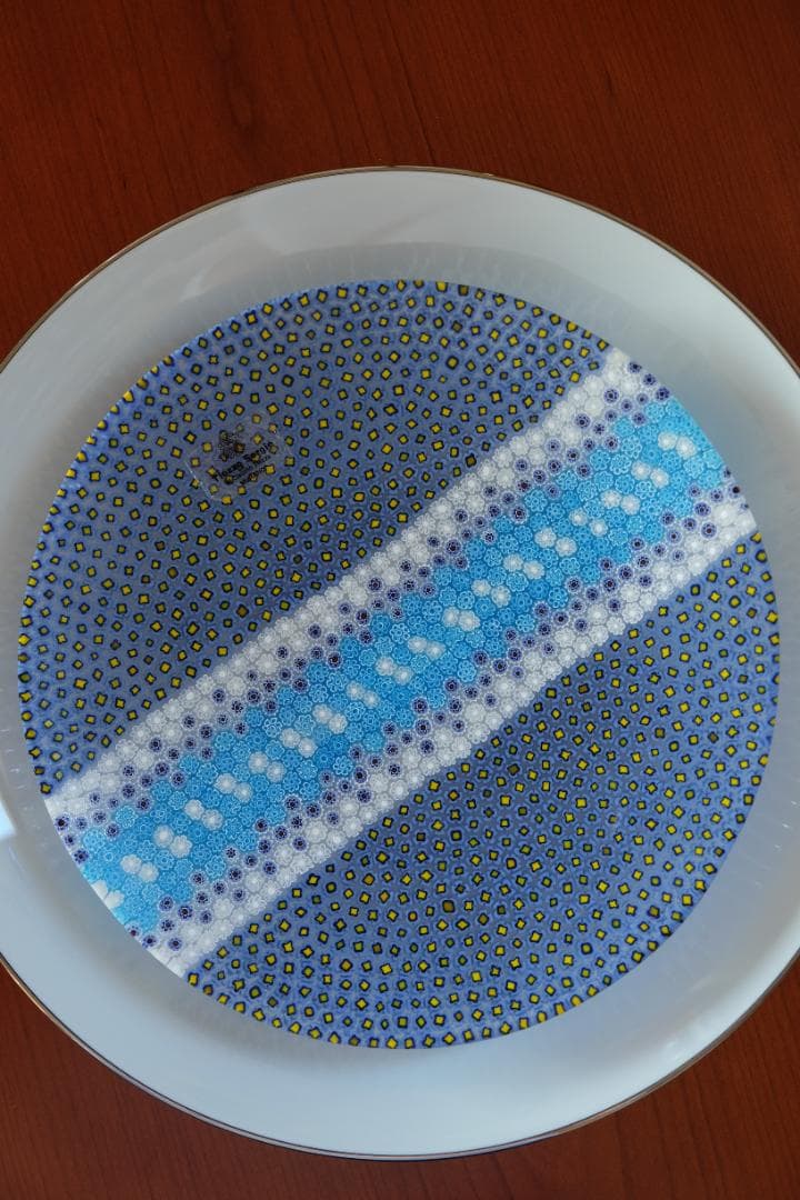 ヴェネチアングラス ミルフィオリ 皿 江波冨士子 飯塚亜裕子 松浦