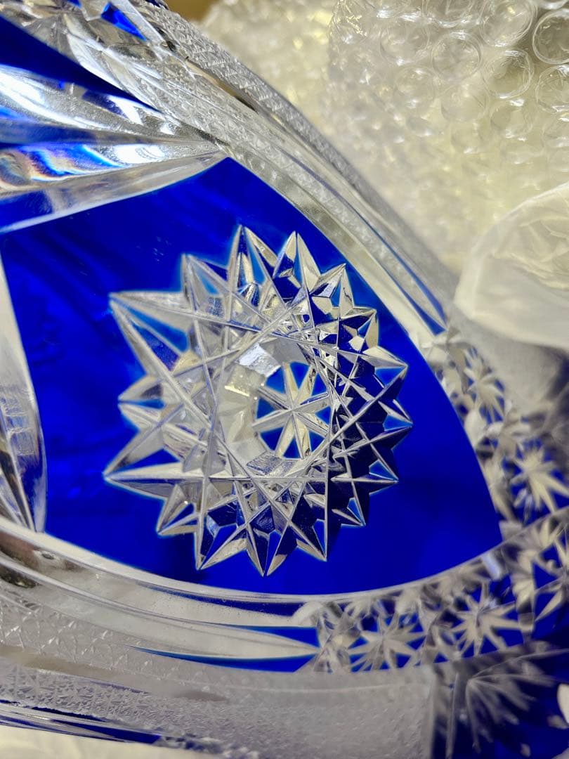 ドイツ クリスタルガラス花瓶 色披 大型 高さ約40cmの通販はau PAY