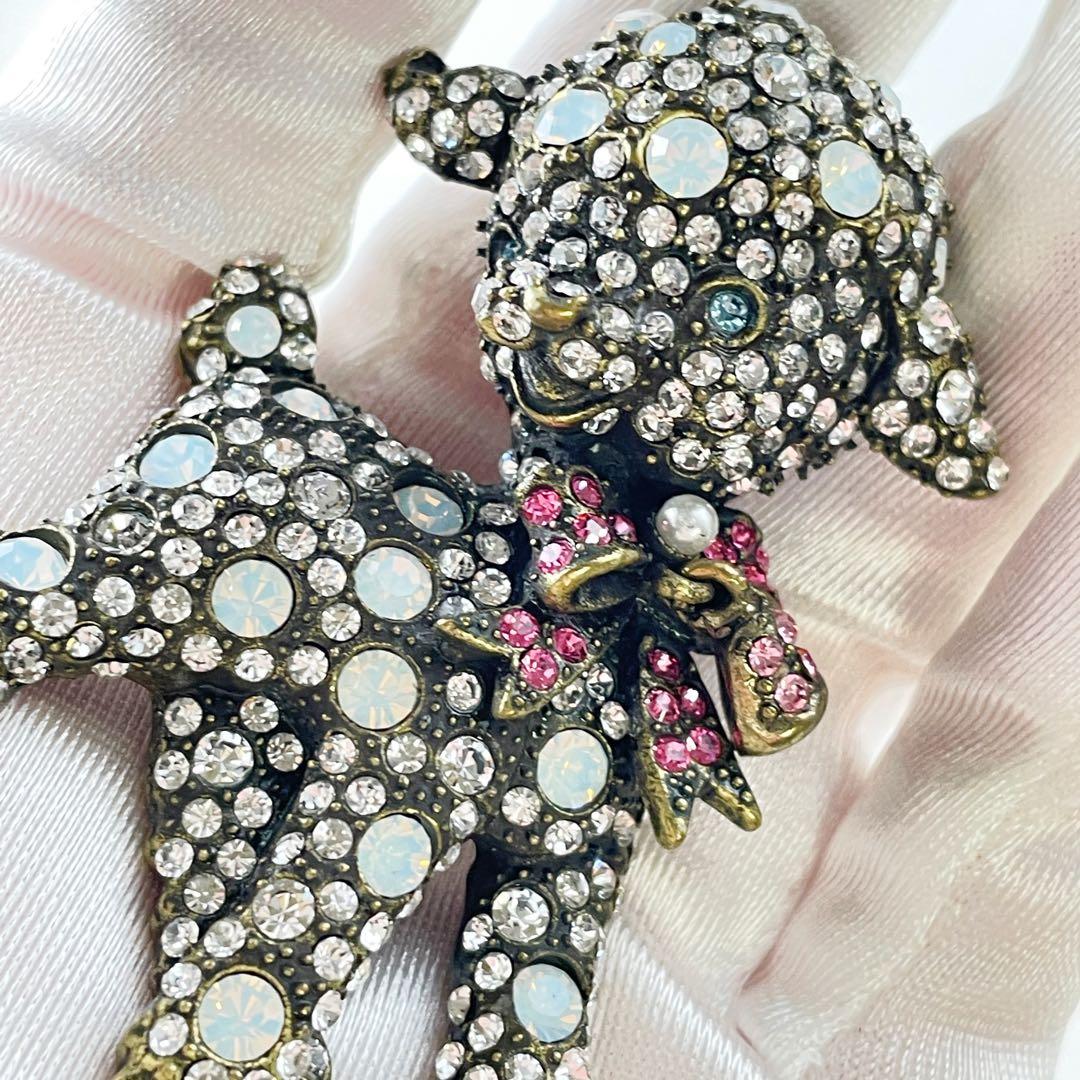 Z172/HEIDI DAUS/古金色/オパール パヴェ 羊 ひつじブローチ