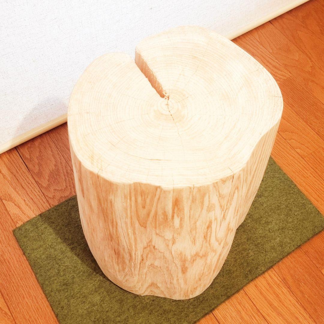 森の香り 東濃ひのき スツール テーブル 無垢無塗装 オーガニック 特大