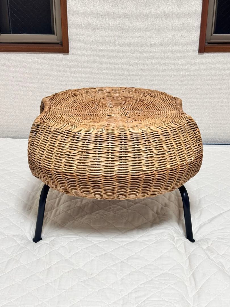 IKEA ガムレフルト ラタン製収納付きスツール