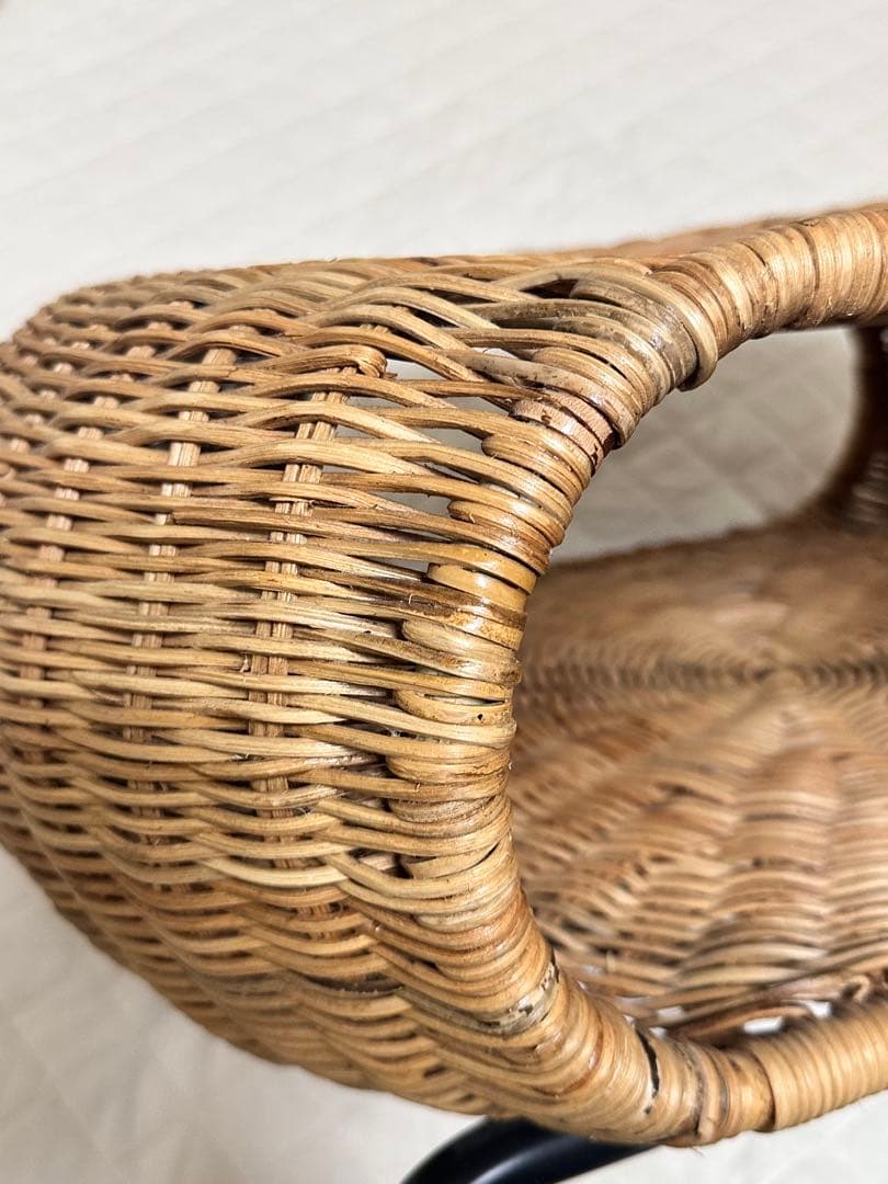 IKEA ガムレフルト ラタン製収納付きスツール