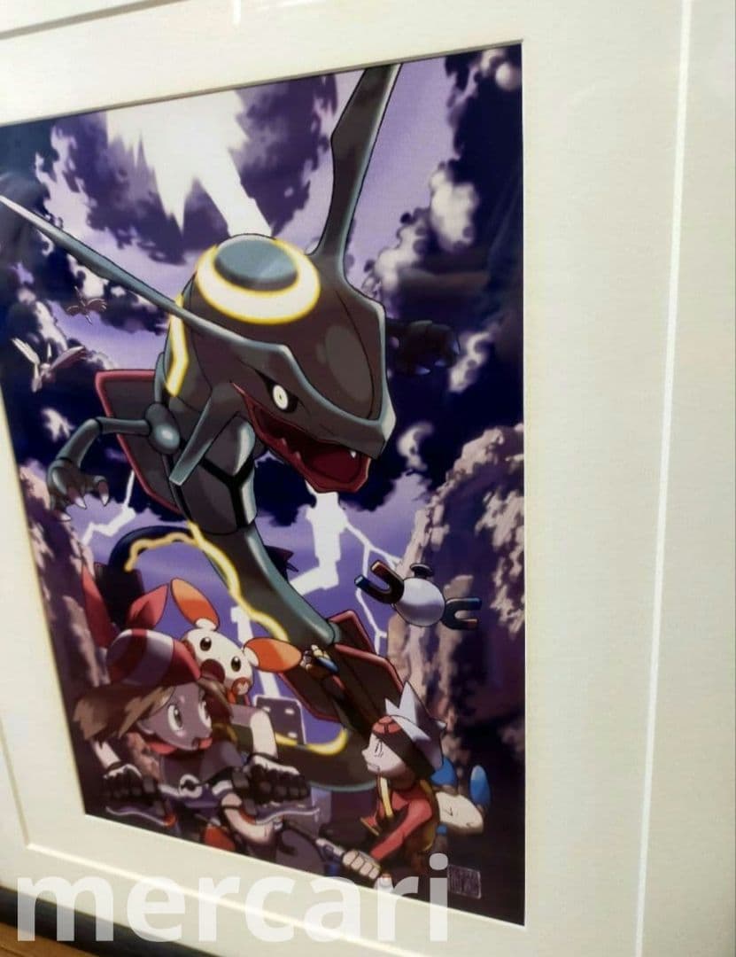 【100枚限定】ポケモン　コレクタブルアート　レックウザ逆鱗