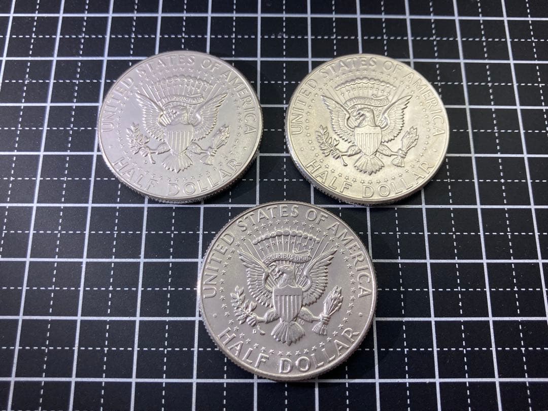 《アメリカ》ケネディハーフダラー銀貨3枚(1964年)